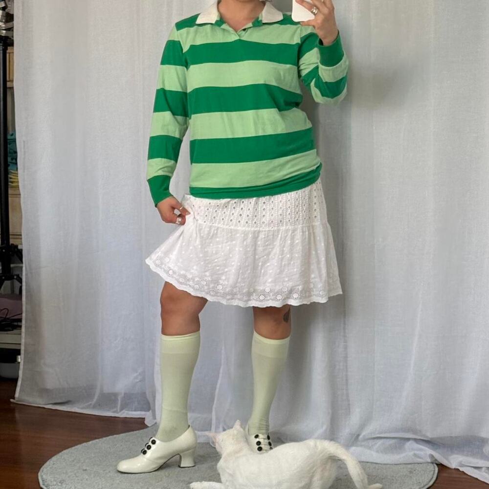 Green striped rugby long sleeve - Picture 2 of 5